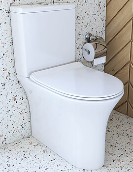 Viva Rimless Comfort Height Closed Back Pan With Cistern And Soft Close Seat