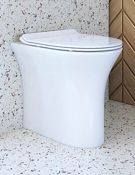 Joseph Miles Viva Rimless Comfort Height Back To Wall Pan With Soft Close Seat - Image