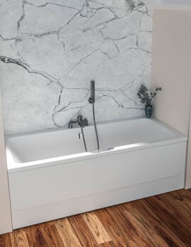 Portland Beauforte Reinforced Double Ended White Bath With Single Grip 1700 x 700mm