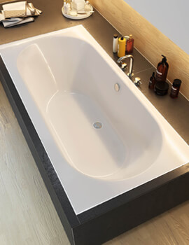 Biscay Double Ended Straight Edge 1700 x 700mm 5mm Acrylic White Bath
