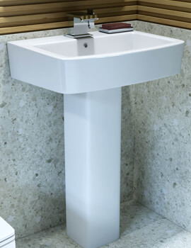 Joseph Miles Denza 550mm White Basin With Optional Pedestal