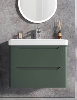 Curve 2 Drawer Wall Hung 550mm Heigh Vanity Unit