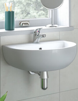Joseph Miles Tuscany 1 TH 450mm x 400mm Cloakroom Basin With Bottle Trap - Image