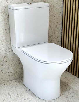 Life Middleton 380mm Rimless White Open Back Pan And Soft Close Seat And Cistern