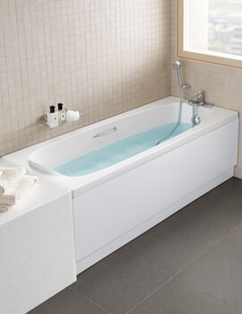 Malaga ECO 1700 x 700mm Rectangular White Single Ended Acrylic Bath