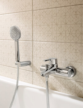 Roca Malva Chrome Bath Shower Mixer For Wall Mount Installation - Image