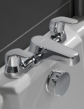 Twyford X52 Low Flow Chrome Bath Filler Tap For Deck Mount Intallation - Image