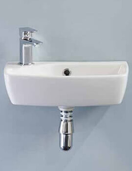 My Home 450mm 1 Taphole White Cloakroom Basin