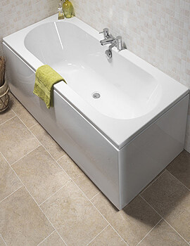 Curve White 1700 x 750mm Double Ended Bath
