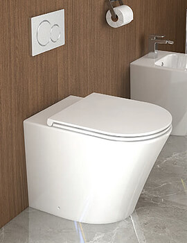 IMEX Arco 520mm Rimless Back To Wall White WC Pan - Image