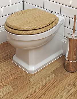 IMEX Wyndham White Traditional Back-To-Wall WC Bowl 540mm - Image