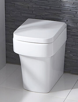 Aqua Medici 520mm Back To Wall WC Pan With Soft Close Seat - Image