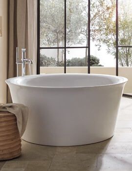 White Tulip 1400mm Freestanding Round Acrylic Bathtub With Panel