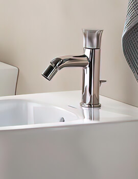White Tulip Single Lever Bidet Mixer Tap With Pop Up Waste