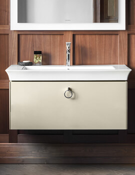 White Tulip 1 Pull Out Compartment Vanity Unit With Handle