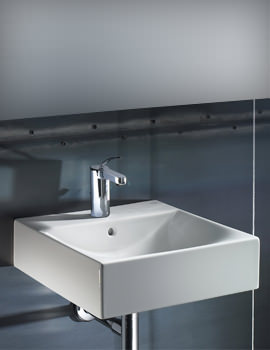 Diverta White Vanity Basin With 1 Tap Hole