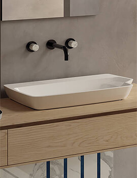 WhiteVille Wing Smooth 650mm Wide Gloss White 1TH Washbasin