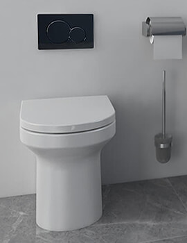 IMEX Alma 520mm Rimless Back To Wall White WC Pan - Image