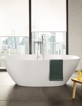 Roca Ariane Stonex Freestanding Bath 1650 x 750mm White - Image