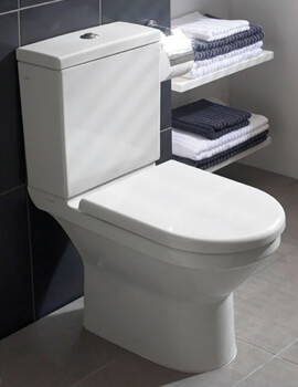 VitrA S50 Close Coupled Comfort Height BTW White Toilet With Cistern - Image
