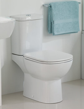Ideal Standard Tempo White Close Coupled WC Pan With Vertical Outlet 665mm - Image