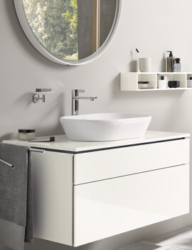 L-Cube 2 Drawers Vanity Unit For Console Compact