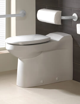 Twyford Avalon White Rimless Back-To-Wall WC Pan 700mm - AV1498WH - Image