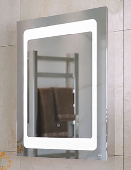Aphrodite LED Illuminated Single Door Mirrored Cabinet 500 x 700mm