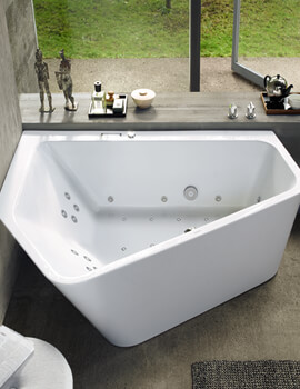 Duravit Paiova 5 Corner Bath With Panel And Support Frame - Image