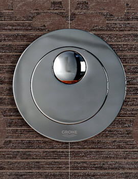 Grohe Round Chrome Dual Flush Push Button Actuation With Eco Button - Image