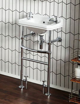 Holborn Heated Washstand With 500mm Basin and Towel Rail - Image