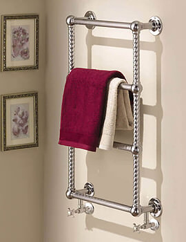 Vogue Colonnade 775mm High Traditional Towel Rail Chrome - Image