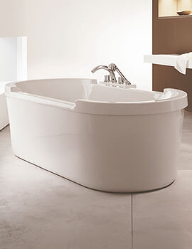 Duravit Starck 1900 x 900mm White Oval Built In Bath With Support Frame - 700014 - Image