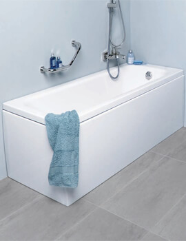 VitrA Balance 700mm Wide Single Ended Rectangular Bath - No Taphole - Image