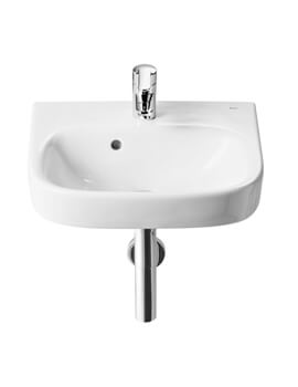 Debba White 350 x 300mm Wall Hung Basin With 1 Tap Hole
