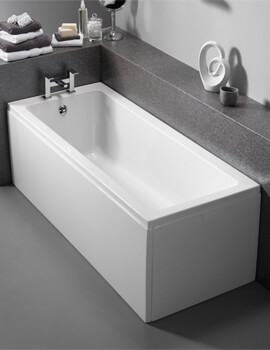 Pura Bloque 1500 x 700mm White Single Ended Bath - Image