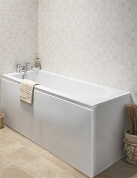 IMEX Suburb White 1600 x 700mm Single Ended Bath - Image