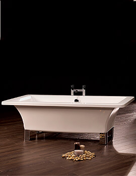 Royce Morgan Clarence Freestanding White Bath 1785 x 785mm With Chrome Feet - Image