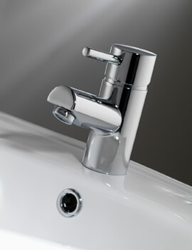 Pura Xcite Chrome Single Lever Basin Mixer Tap With Clicker Waste