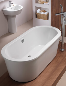 Arco 1695 x 790mm White Freestanding Bath - PB106