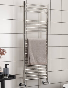 Chube 500mm Wide Stainless Steel Straight Towel Rail