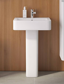 IMEX Suburb 530mm White Basin With One Tap Hole - Image