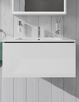 Duravit L-Cube Wall Mounted 1 Drawer Vanity Unit For Me By Starck Basin - Image