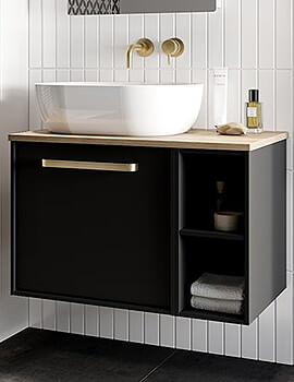 Infinity 500mm Wide Wall Mounted Vanity Unit With Single Base Unit