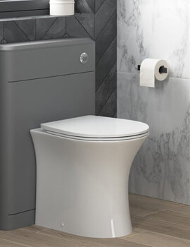 Joseph Miles Sandro Rimless Back To Wall Whit WC Pan With Soft Close Seat - Image