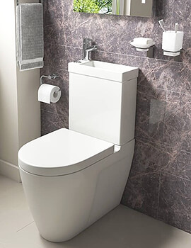 Kartell K-Vit Combi 2-In-1 Back To Wall Toilet With Basin - Image