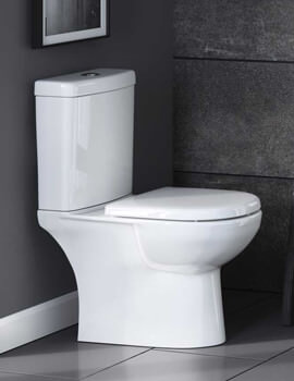 Nuie Lawton 635mm Close Coupled Pan White With Cistern And Seat - Image