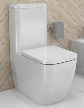 IMEX Essence White 660mm Close Coupled WC Bowl With Cistern And Seat - Image