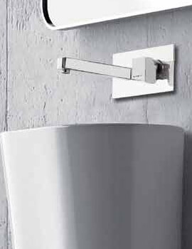 Rapport Wall Chrome Mounted Basin Mixer Tap