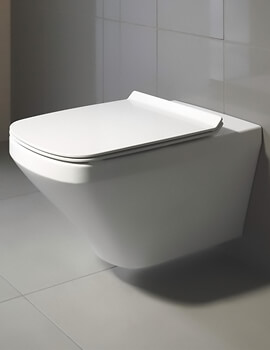 Duravit SensoWash Slim Seat With Me-By-Starck Rimless Wall Mounted Toilet